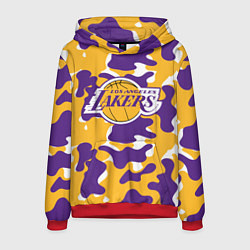 Толстовка-худи мужская LA LAKERS ЛЕЙКЕРС, цвет: 3D-красный