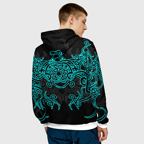 Мужская толстовка Узоры магия / 3D-Белый – фото 4