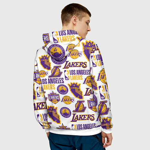 Мужская толстовка LAKERS LOGO / 3D-Белый – фото 4