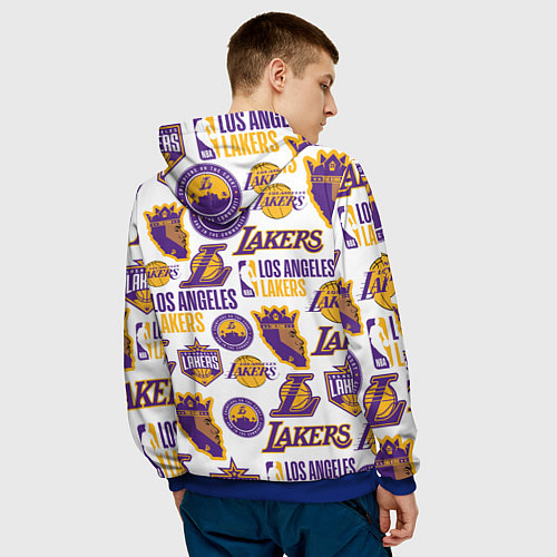 Мужская толстовка LAKERS LOGO / 3D-Синий – фото 4
