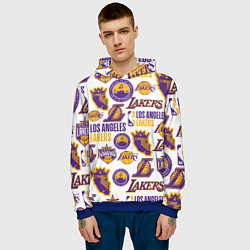 Толстовка-худи мужская LAKERS LOGO, цвет: 3D-синий — фото 2