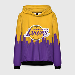 Толстовка-худи мужская LOS ANGELES LAKERS, цвет: 3D-черный