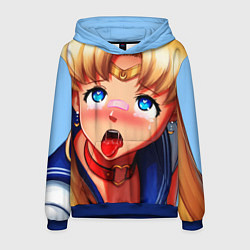 Толстовка-худи мужская SAILOR MOON AHEGAO, цвет: 3D-синий