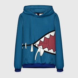 Толстовка-худи мужская Акула gawr gura, цвет: 3D-синий