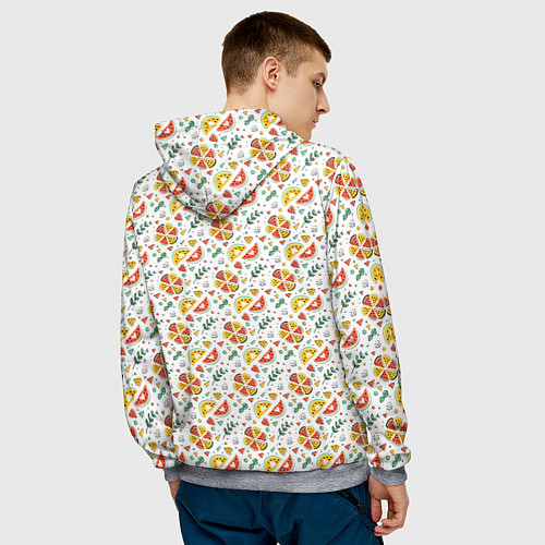 Мужская толстовка Арбузная пицца / 3D-Меланж – фото 4