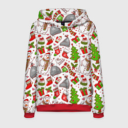 Мужская толстовка Новогодний фон