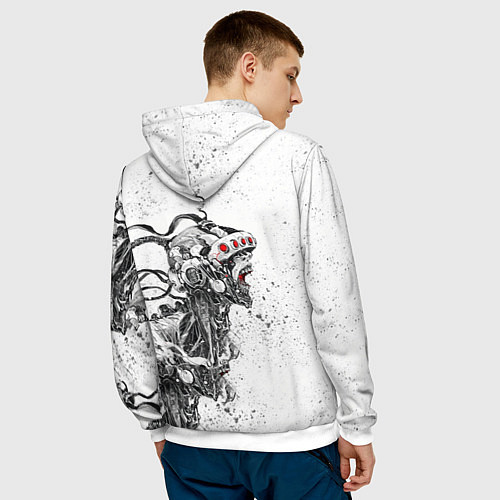 Мужская толстовка CYBERPUNK 2077 / 3D-Белый – фото 4