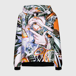 Толстовка-худи мужская Anime girl art, цвет: 3D-черный