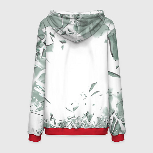 Мужская толстовка Разбитое стекло / 3D-Красный – фото 2