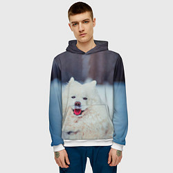 Толстовка-худи мужская САМОЕД, цвет: 3D-белый — фото 2