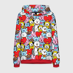 Толстовка-худи мужская BT21 BTS, цвет: 3D-красный