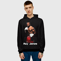 Толстовка-худи мужская Roy Jones, цвет: 3D-черный — фото 2