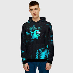 Толстовка-худи мужская Among Us Dab, цвет: 3D-черный — фото 2