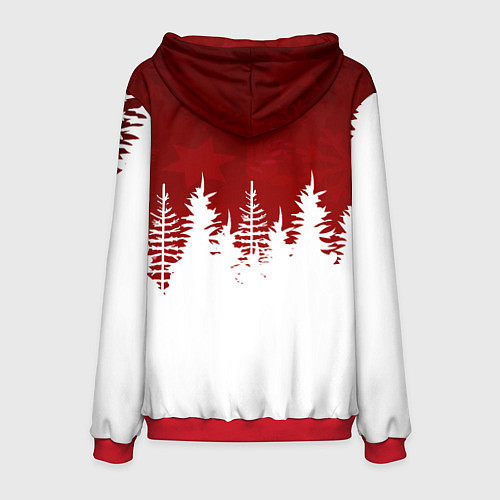 Мужская толстовка Music Santa / 3D-Красный – фото 2