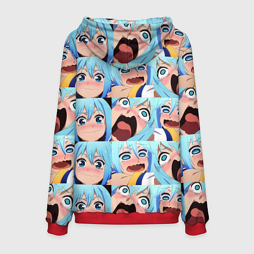 Мужская толстовка Аква Коносуба Aqua Konosuba / 3D-Красный – фото 2