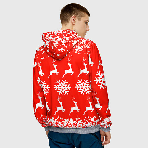 Мужская толстовка New Year / 3D-Меланж – фото 4