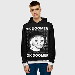 Толстовка-худи мужская OK DOOMER, цвет: 3D-белый — фото 2