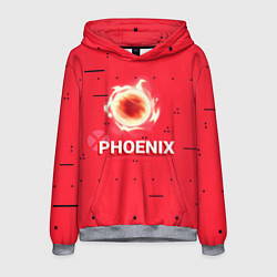 Толстовка-худи мужская Phoenix, цвет: 3D-меланж