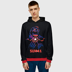 Толстовка-худи мужская Sum 41 череп, цвет: 3D-красный — фото 2