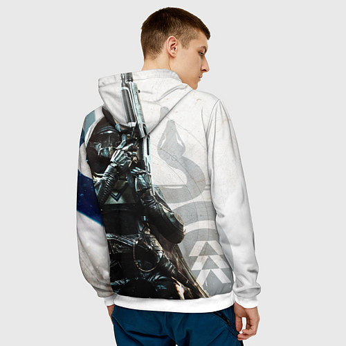 Мужская толстовка DESTINY, HUNTER / 3D-Белый – фото 4