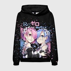 Мужская толстовка Re:Zero, Рам и Рем