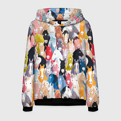 Мужская толстовка Цветные лошади