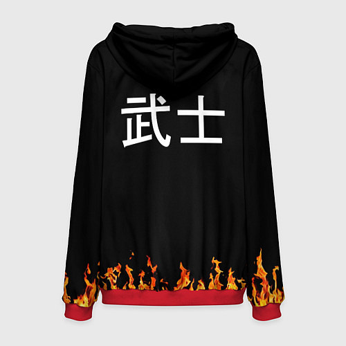 Мужская толстовка Самурай ?? / 3D-Красный – фото 2