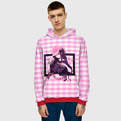 Толстовка-худи мужская Незуко Камадо, цвет: 3D-красный — фото 2