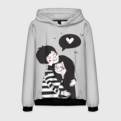 Толстовка-худи мужская Любовь, цвет: 3D-черный