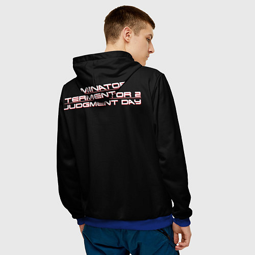 Мужская толстовка T800 / 3D-Синий – фото 4