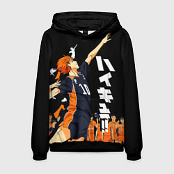 Толстовка-худи мужская ВОЛЕЙБОЛ!! HAIKYUU!!, цвет: 3D-черный