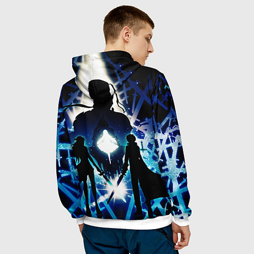 Мужская толстовка Sword Art Online Кирито Асуна / 3D-Белый – фото 4