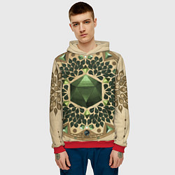 Толстовка-худи мужская DnD Dices: Pattern, цвет: 3D-красный — фото 2