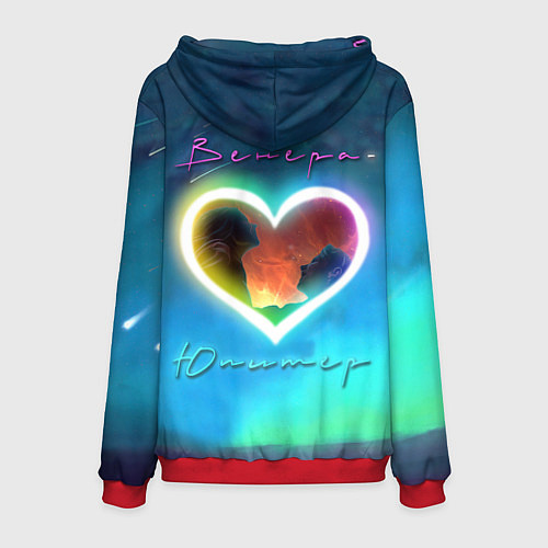 Мужская толстовка Ваня Дмитриенко Венера-Юпитер / 3D-Красный – фото 2