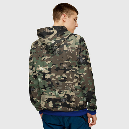 Мужская толстовка Камуфляж Land Rover / 3D-Синий – фото 4