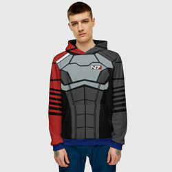 Толстовка-худи мужская КОСТЮМ N7 MASS EFFECT N7 М, цвет: 3D-синий — фото 2