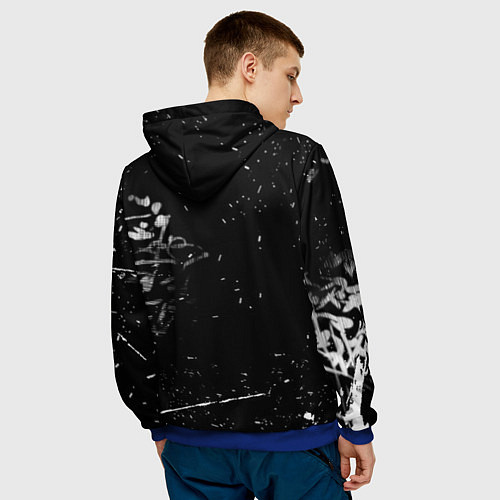 Мужская толстовка Хоррор настроение / 3D-Синий – фото 4