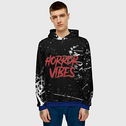 Толстовка-худи мужская Хоррор настроение, цвет: 3D-синий — фото 2