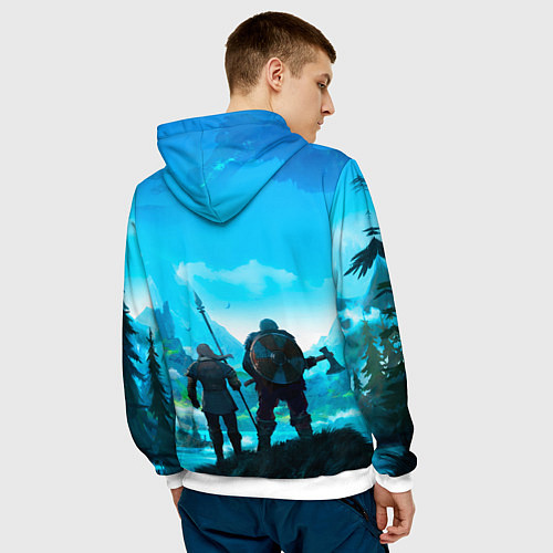 Мужская толстовка Вальгала / 3D-Белый – фото 4