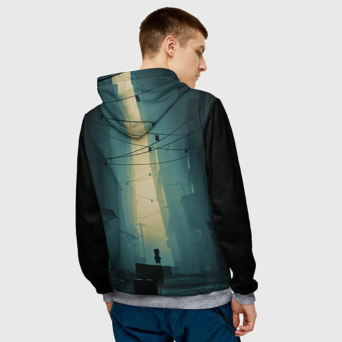 Мужская толстовка Little Nightmares / 3D-Меланж – фото 4