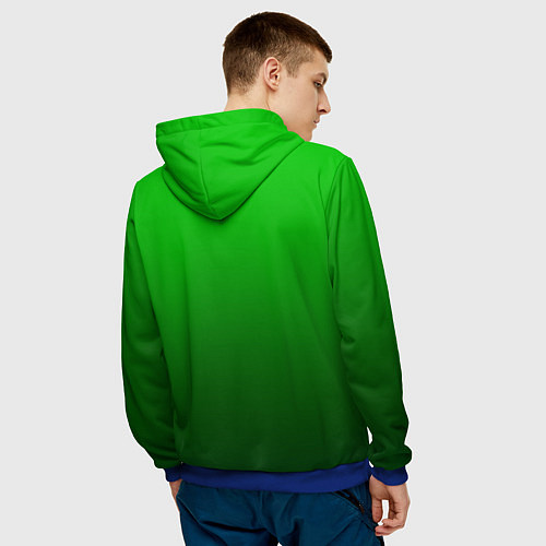 Мужская толстовка Земляной анимешный дракон / 3D-Синий – фото 4