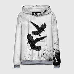 Толстовка-худи мужская Gothic crows, цвет: 3D-меланж