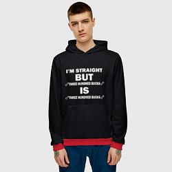 Толстовка-худи мужская IM STRAIGHT, цвет: 3D-красный — фото 2