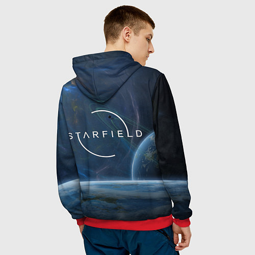 Мужская толстовка Starfield / 3D-Красный – фото 4