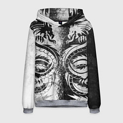 Толстовка-худи мужская ДРАКОНЫ DRAGONS, цвет: 3D-меланж