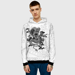 Толстовка-худи мужская ДРАКОН DRAGON, цвет: 3D-черный — фото 2