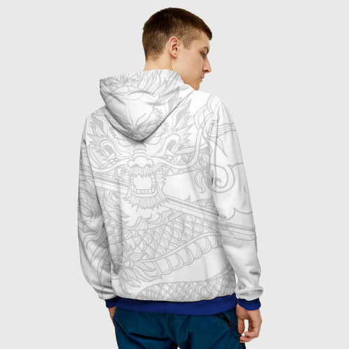 Мужская толстовка ДРАКОН DRAGON / 3D-Синий – фото 4