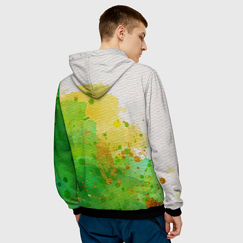 Мужская толстовка Рыжий / 3D-Черный – фото 4