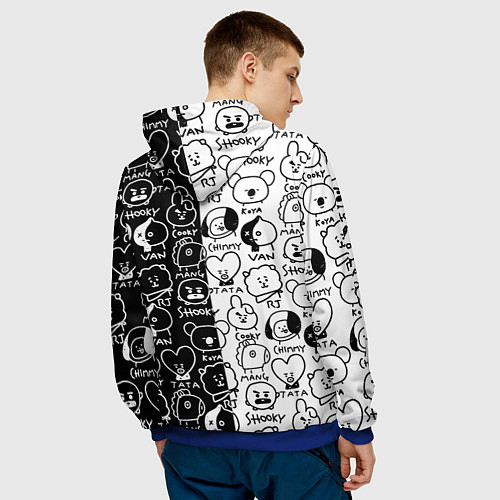 Мужская толстовка BTS BT21 / 3D-Синий – фото 4