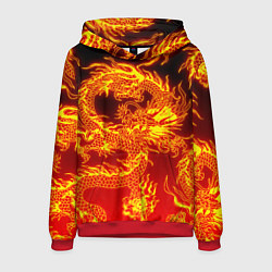Толстовка-худи мужская ДРАКОН, цвет: 3D-красный